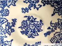 دیوارکوب یا نعلبکی قلم آبی قدیمی طرح گل