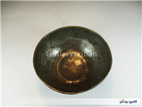 کاسه مسی چکشی تراش و کعب دار قلمکاری