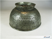 کاسه مسی چکشی تراش و کعب دار قلمکاری