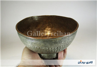 کاسه مسی چکشی تراش و کعب دار قلمکاری