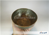 کاسه مسی چکشی تراش و کعب دار قلمکاری