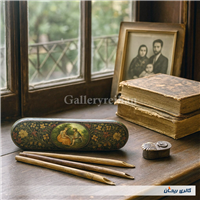 جوهردان یا دواتدان کلکسیونی نقره و برنج