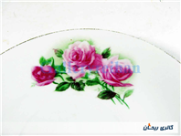 دیوارکوب یا زیر فنجانی شاخه گل سرخی قدیمی