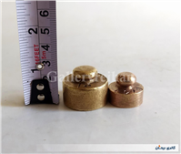 2 عدد وزنه برنجی قدیمی 100 و 37.5 گرمی