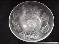 میوه خوری یا کاسه شیشه ای طرح برجسته 