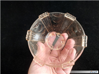 کاسه شیشه ای قدیمی صورتی زیرا 