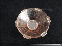 کاسه شیشه ای قدیمی صورتی زیرا 