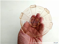 کاسه شیشه ای قدیمی صورتی زیرا 