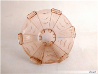 کاسه شیشه ای قدیمی صورتی زیرا 