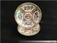 2 دیوارکوب یا نعلبکی طرح گل مرغ رنگ دستی