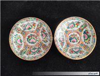 2 دیوارکوب یا نعلبکی طرح گل مرغ رنگ دستی