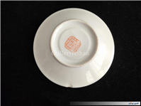 شش عدد نعلبکی طرح گل مرغ رنگ دستی