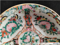 شش عدد نعلبکی طرح گل مرغ رنگ دستی