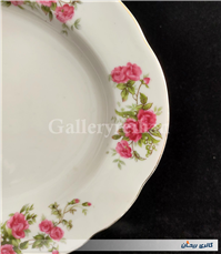 دیس قدیمی طرح گل سرخی زیبا سایز بزرگ 