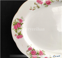 دیس قدیمی طرح گل سرخی زیبا سایز بزرگ 