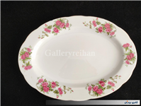 دیس قدیمی طرح گل سرخی زیبا سایز بزرگ 