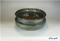 تاس مسی قدیمی قاجاری دستساز کنگره دار 