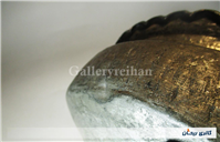 تاس مسی قدیمی قاجاری دستساز کنگره دار 