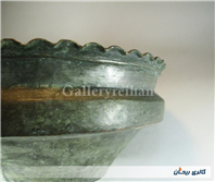 تاس مسی قدیمی قاجاری دستساز کنگره دار