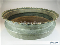 تاس مسی قدیمی قاجاری دستساز کنگره دار