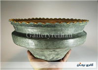 تاس مسی قدیمی قاجاری دستساز کنگره دار