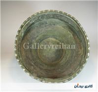 تاس مسی قدیمی قاجاری دستساز کنگره دار