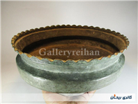 تاس مسی قدیمی قاجاری دستساز کنگره دار