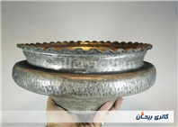 تاس مسی قدیمی قاجاری دستساز کنگره دار 