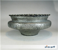 تاس مسی قدیمی قاجاری دستساز کنگره دار 