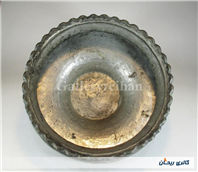 تاس مسی قدیمی قاجاری دستساز کنگره دار 