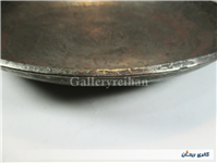 بشقاب کتیبه دار قلمزنی شده قاجاری جوندار