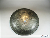 بشقاب کتیبه دار قلمزنی شده قاجاری جوندار