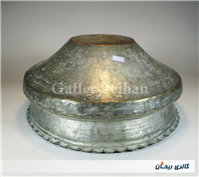 تاس مسی قدیمی قاجاری دستساز کنگره دار