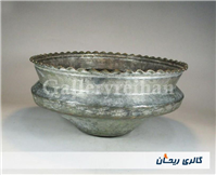 تاس مسی قدیمی قاجاری دستساز کنگره دار