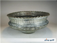 تاس مسی قدیمی قاجاری دستساز کنگره دار