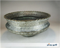 تاس مسی قدیمی قاجاری دستساز کنگره دار