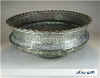 تاس مسی قدیمی قاجاری دستساز کنگره دار