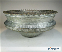تاس مسی قدیمی قاجاری دستساز کنگره دار