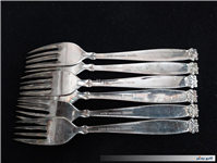 6عدد چنگال قدیمی نوربلین ژاپن روکش نقره 