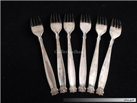 6عدد چنگال قدیمی نوربلین ژاپن روکش نقره 