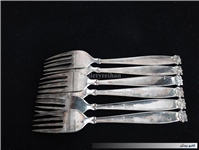 6عدد چنگال قدیمی نوربلین ژاپن روکش نقره 