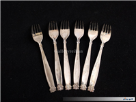 6عدد چنگال قدیمی نوربلین ژاپن روکش نقره 