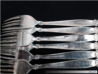 6عدد چنگال قدیمی نوربلین ژاپن روکش نقره 