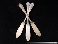 3 چاقو کره خوری قدیمی نوربلین یا روکش نقره 