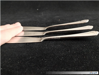 3 چاقو کره خوری قدیمی نوربلین یا روکش نقره 