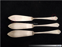 3 چاقو کره خوری قدیمی نوربلین یا روکش نقره 