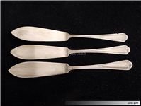 3 چاقو کره خوری قدیمی نوربلین یا روکش نقره 