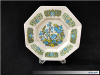 دیوارکوب ملامین قدیمی طرح گل آبی 8 ضلعی 