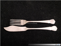 چاقو کره خوری و چنگال نوربلین روکش نقره 