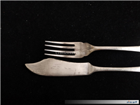 چاقو کره خوری و چنگال نوربلین روکش نقره 